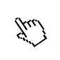 Computer cursor in selection state