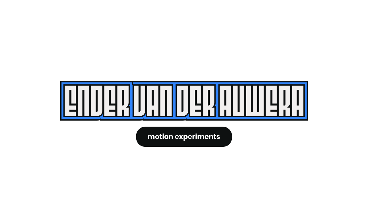 Motion Experiments project thumbnail - personal and app intro animations